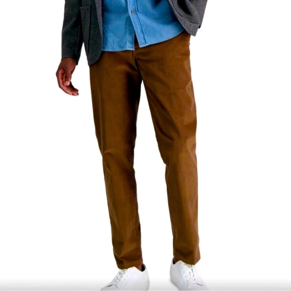 Kenneth Cole Brown Chinos Relaxed Fit - Picture 1 of 4